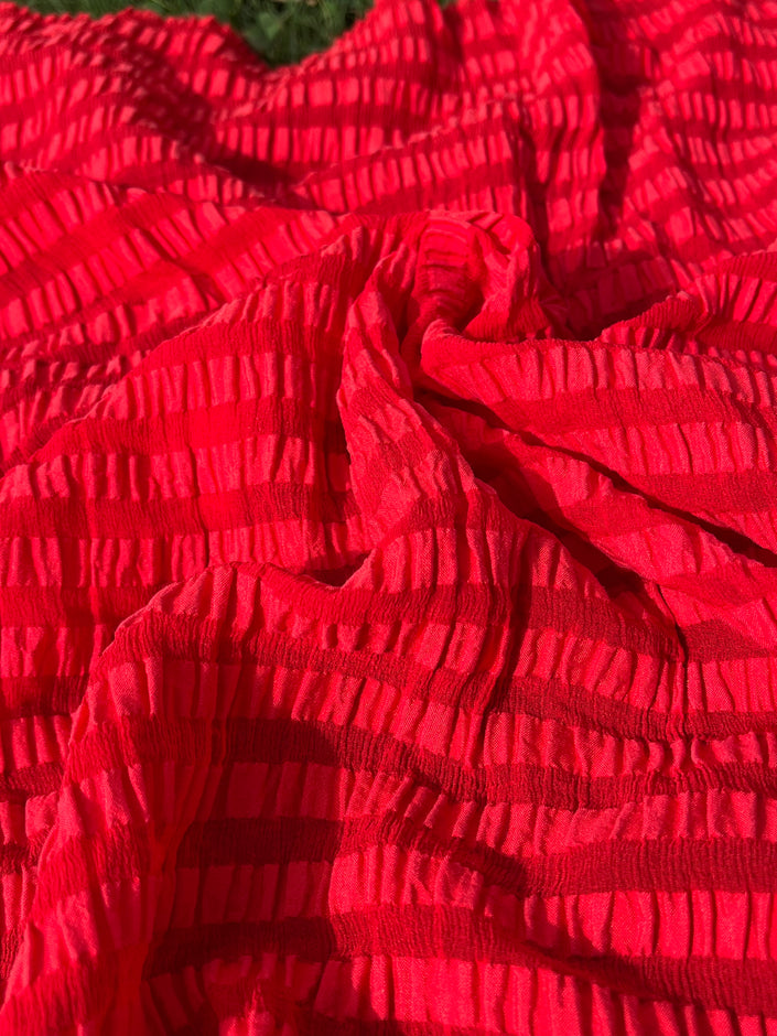 Stretchy Gingham Patterned Silk, Plaid Silk, Crinkle Silk, Seersucker Silk.