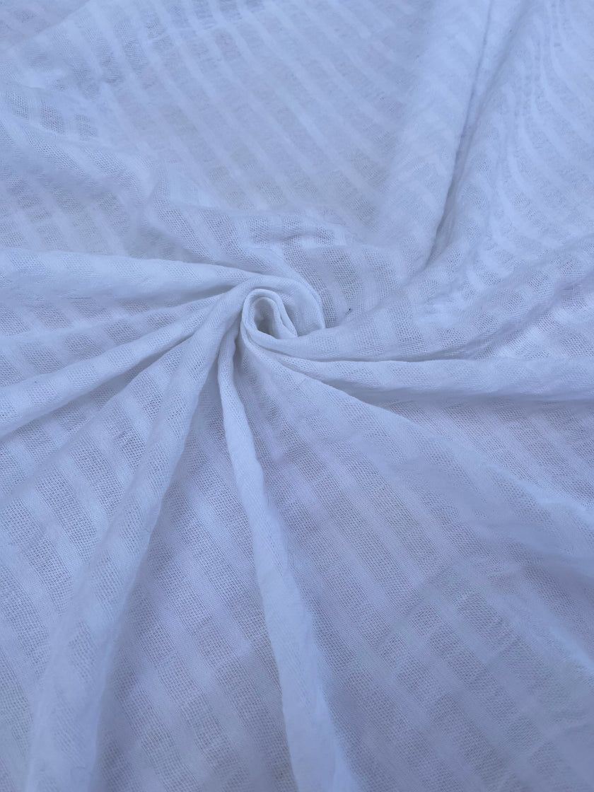 Tissu en coton à rayures, options de couleur marron, vert, noir, crème, blanc disponibles, largeur 165 CM.