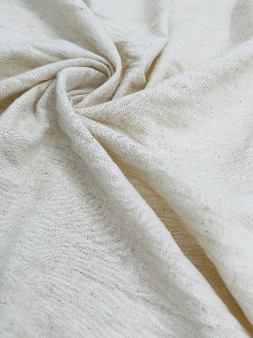 Nötr Ağartılmamış Keten Organik Pamuk Karışımlı Kumaş Metre Fiyatı, Genişlik 150 cm. %50 Keten %50 Pamuk, Softhand Fluid Keten Kumaş.