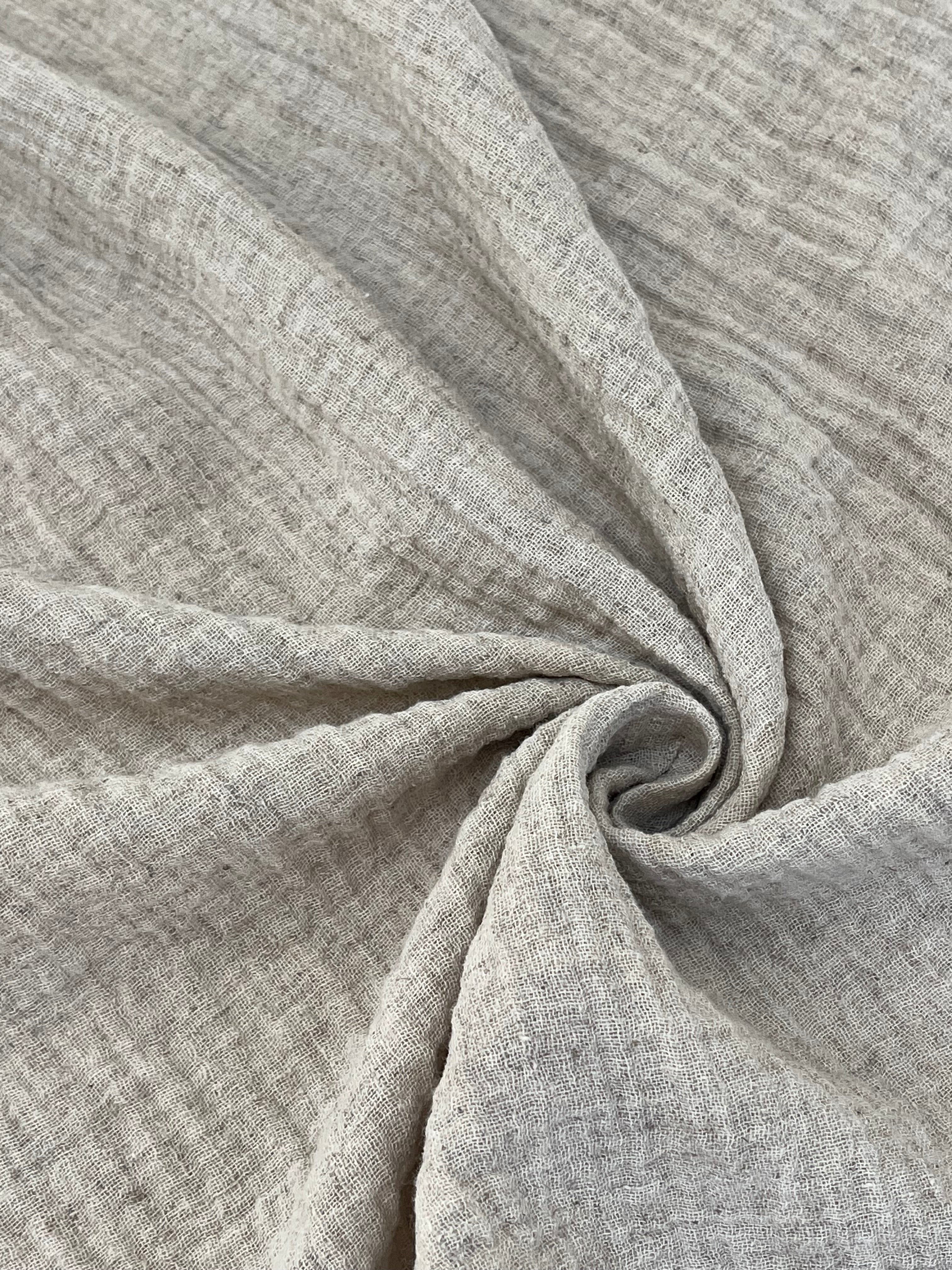 Keten Yarı Şeffaf Açık Dokuma Muslin Kumaş. - Organik Muslin Kumaş - Bebek Pamuklu Muslin - Metre ile 2 Katlı Tül Kumaş, 150 CM GENİŞLİK. Yenidoğan Battaniyesi.