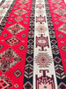 Ağır Gramajlı Kalın Jakarlı Pamuklu Kumaş Metre Başına 400/m2 - Döşemelik Geleneksel Anadolu Etnik Desenli - Döşemelik Kumaşlar. %70 Pamuk %30 Polyester - 140 cm Genişlik. Kilim Dokuma.
