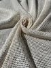 Mesh Cotton Soft Organic Fabric, Ecru White .