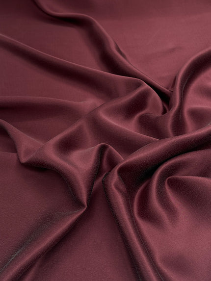Burgundy Red  / Wine Red Stoned Silk Satin.