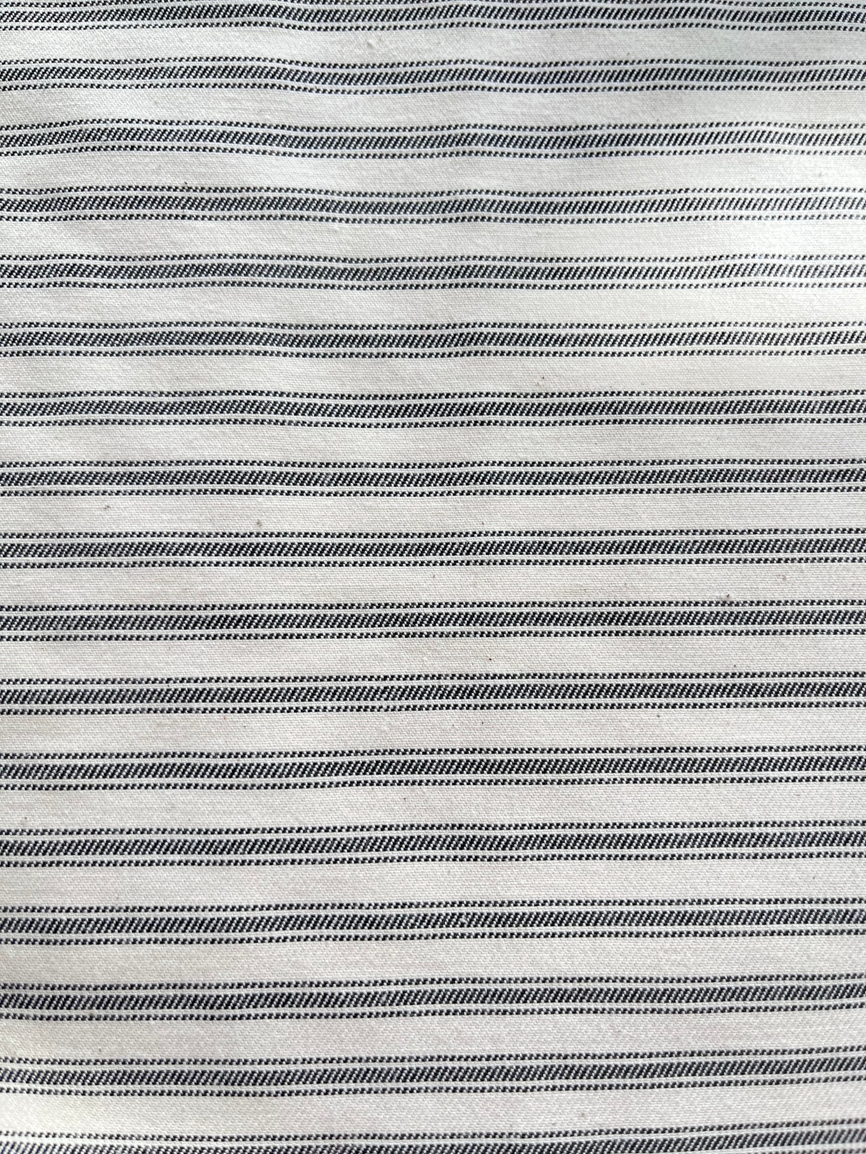 Ağır Ağırlık Yumuşatılmış Pamuklu Kumaş Metre 280/m2 - Döşemelik Çizgili Fransız Stili - Doğal Döşemelik Kumaşlar. %100 Pamuk - 150 cm Genişlik