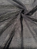 Tissu biologique doux en coton maillé, blanc écru - options de couleur noire disponibles, tissu en maille fluide transparent et doux.