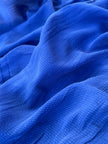 Şeffaf Deniz Mavisi Gingham Desenli Taşlı İpek Saten Saf İpek, Metre Metre İpek, İpek Şifon, Dut İpeği, İpek Metre, Ağır İpek, Lüks İpek Kumaş. 12mm/ 143 cm genişlik.