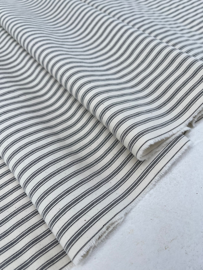 Heavy Weight Softened Cotton Fabric By The Yard - Upholstery Striped 280/m2