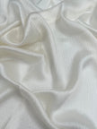 Beyaz Buruşuk Efektli Saten Saf İpek, Metre Metre İpek, İpek Şifon, Dut İpeği, İpek Metre, Ağır İpek, Lüks İpek Kumaş. 18mm/ 135 cm genişlik.