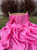 Pink Satin Pure Silk, Silk By The Yard, Silk Chiffon, Mulberry Silk.