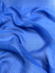 Şeffaf Deniz Mavisi Gingham Desenli Taşlı İpek Saten Saf İpek, Metre Metre İpek, İpek Şifon, Dut İpeği, İpek Metre, Ağır İpek, Lüks İpek Kumaş. 12mm/ 143 cm genişlik.