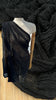 Black Textured Linen Fabric By The Yard Natural Fabrics.