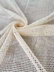 Mesh Cotton Soft Organic Fabric, Ecru White .