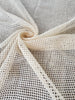 Mesh Cotton Soft Organic Fabric, Ecru White .