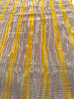 Bronze Yellow Stripes Silk Moire Home Textile Interior Fabrics, Watermark Patterns.