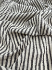 Beige Striped- Black Striped- Brown Striped Neutral Organic Cotton Fabric.
