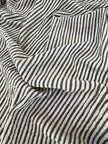 Beige Striped- Black Striped- Brown Striped Neutral Organic Cotton Fabric.