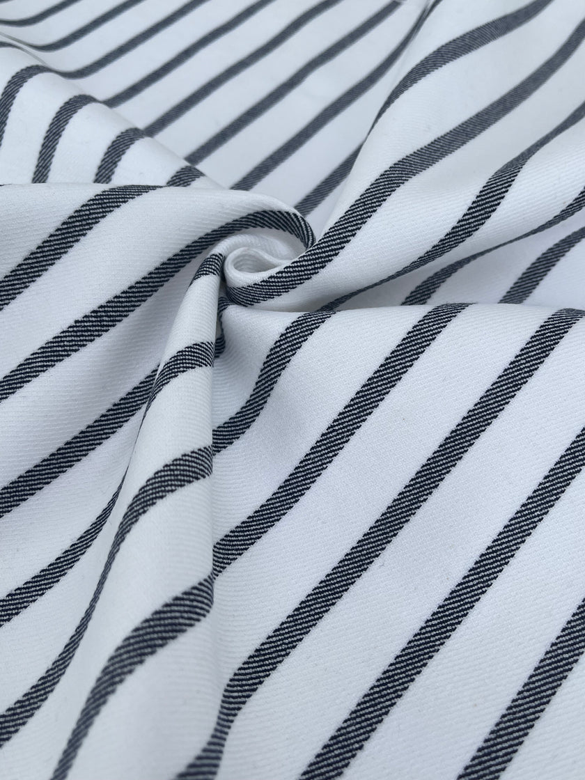 Ağır Ağırlıklı Yumuşatılmış Pamuklu Kumaş Metre Başına 400/m2 - Döşemelik Çizgili Fransız Stili - Doğal Döşemelik Kumaşlar. %100 Pamuk - 150 cm Genişlik