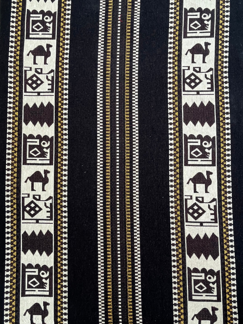 Ağır Ağırlık Kalın Jakarlı Pamuklu Kumaş Metre 400/m2 - Döşemelik Geleneksel Anadolu Etnik Desenli - Döşemelik Kumaşlar. %70 Pamuk %30 Polyester - 140 cm Genişlik. Halı Dokuma Mavi, Kırmızı, Sarı, Siyah Çok Renkli Seçenekler