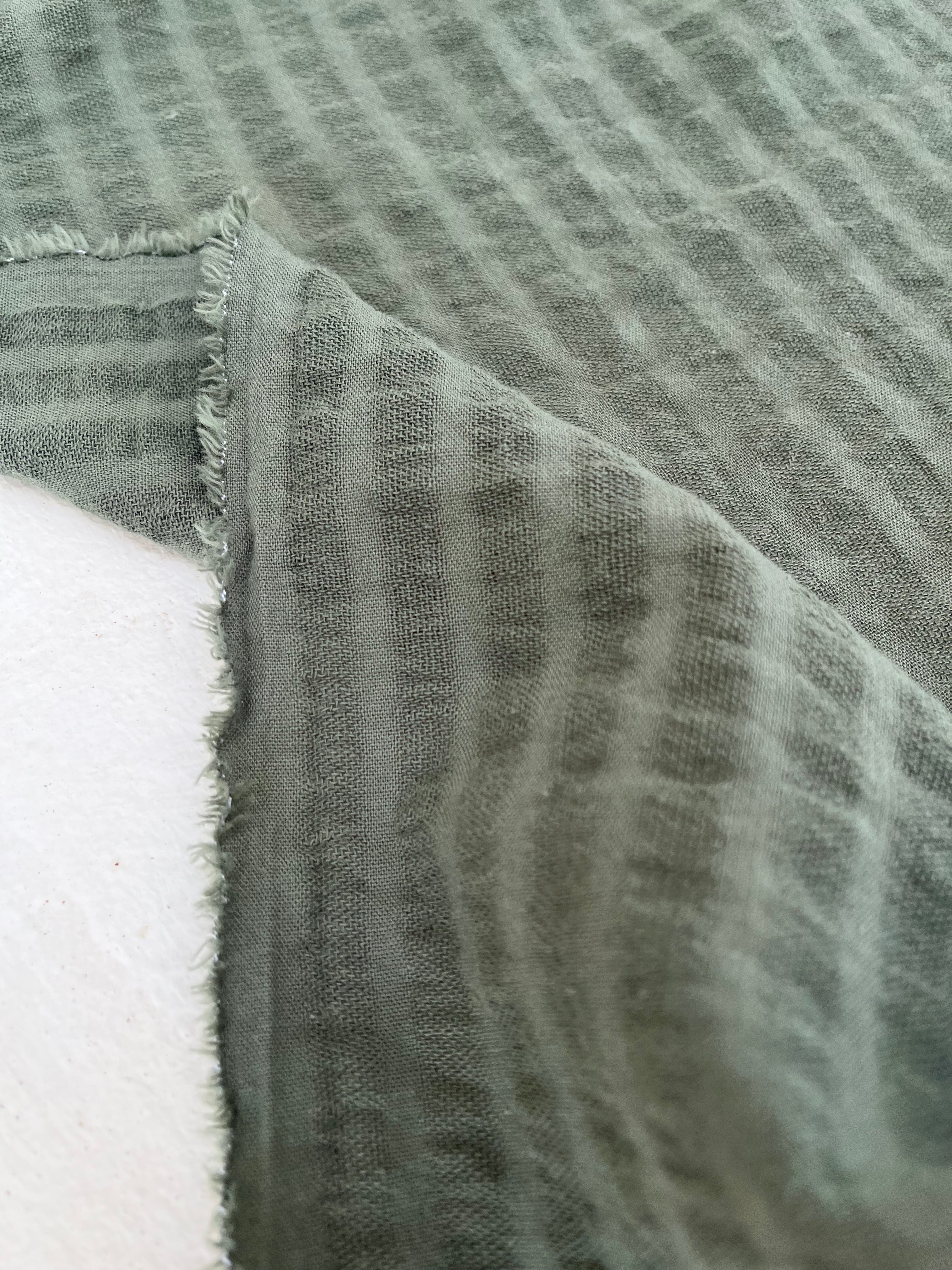 Cotton Fabric With Stripes, Brown, Green, Black, Cream, White Colour Options Available.