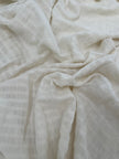 Cotton Fabric With Stripes, Brown, Green, Black, Cream, White Colour Options Available.