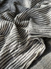 Beige Striped- Black Striped- Brown Striped Neutral Organic Cotton Fabric.