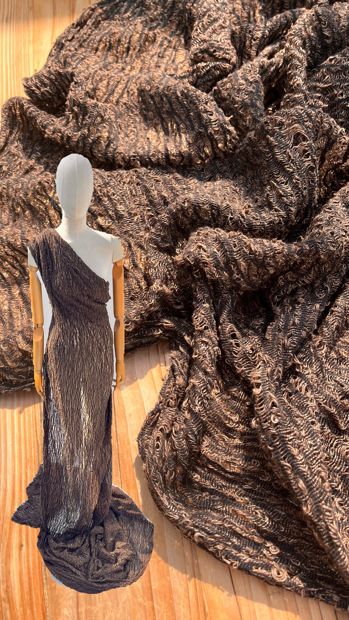 Brown Linen Textured Linen Fabric By The Yard Natural Fabrics.