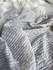 Beige Striped- Black Striped- Brown Striped Neutral Organic Cotton Fabric.