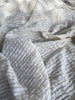 Beige Striped- Black Striped- Brown Striped Neutral Organic Cotton Fabric.