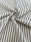 Ağır Ağırlık Yumuşatılmış Pamuklu Kumaş Metre 280/m2 - Döşemelik Çizgili Fransız Stili - Doğal Döşemelik Kumaşlar. %100 Pamuk - 150 cm Genişlik