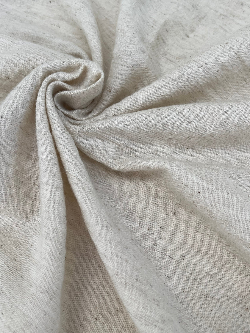 Nötr Ağartılmamış Keten Organik Pamuk Karışımlı Kumaş Metre Fiyatı, Genişlik 150 cm. %50 Keten %50 Pamuk, Softhand Fluid Keten Kumaş.