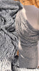Bluish Gray Linen Fabric By The Yard Textured Handloom Semi-Sheer Natural Fabrics.