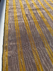 Bronze Yellow Stripes Silk Moire Home Textile Interior Fabrics, Watermark Patterns.