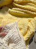 Tissu mousseline par cour - Tissu mousseline biologique - Mousseline de coton pour bébé - Tissu gaze 4 couches par mètre, 180 CM DE LARGEUR. Couverture nouveau-né.