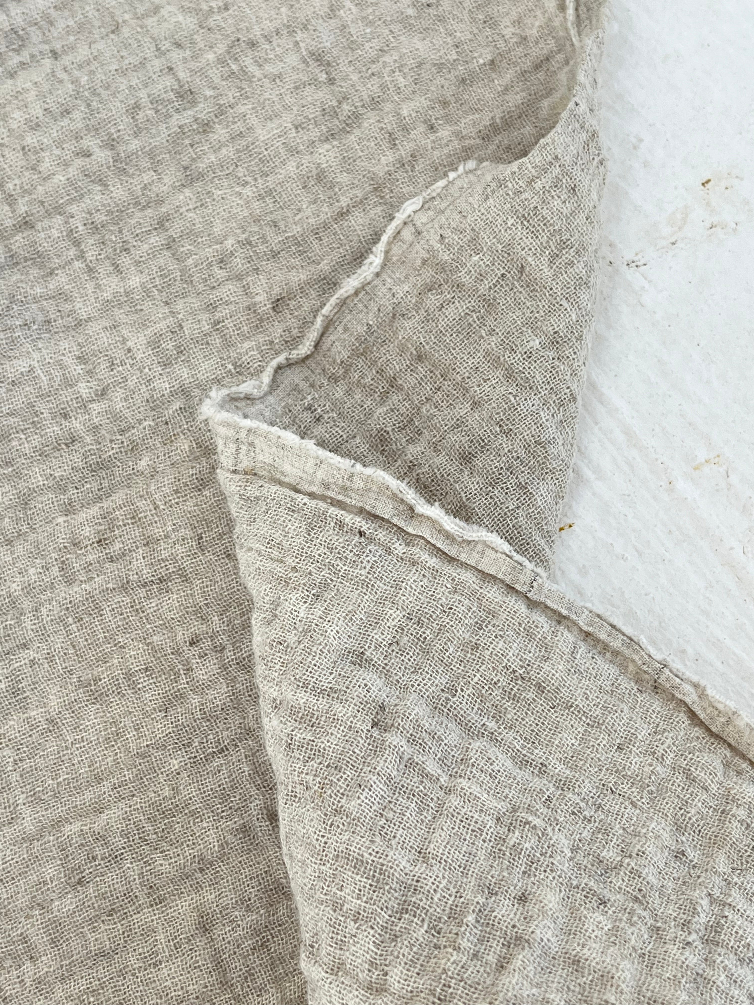 Keten Yarı Şeffaf Açık Dokuma Muslin Kumaş. - Organik Muslin Kumaş - Bebek Pamuklu Muslin - Metre ile 2 Katlı Tül Kumaş, 150 CM GENİŞLİK. Yenidoğan Battaniyesi.