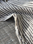 Beige Striped- Black Striped- Brown Striped Neutral Organic Cotton Fabric.