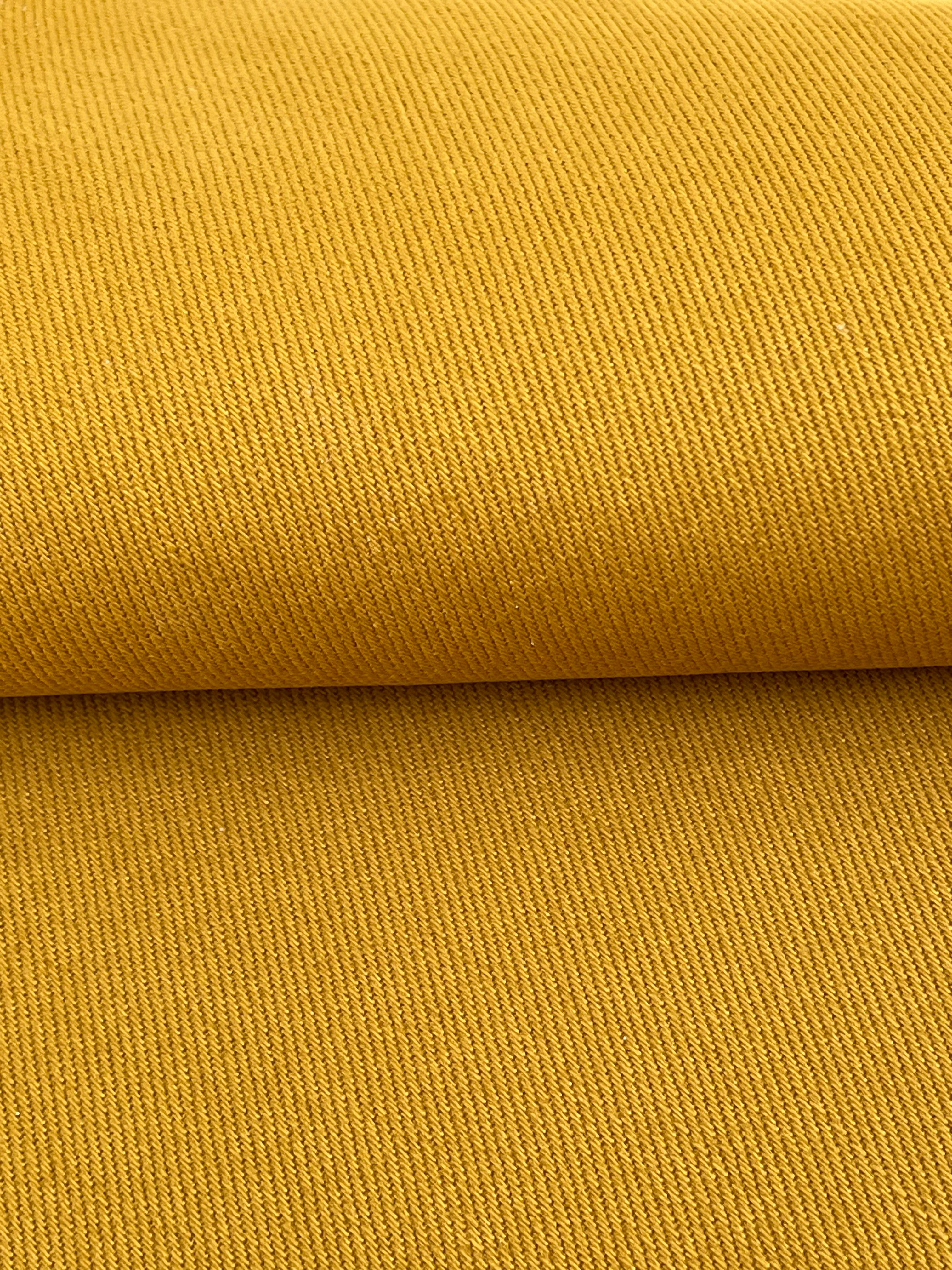 Hardal Sarısı Ağır Yumuşatılmış Kalın Pamuklu Kumaş Metre Fiyatı 400/m2 - Döşemelik Fransız Stili - Doğal Döşemelik Kumaşlar. %100 Pamuk - 150 cm Genişlik. Gabardin Pamuk.