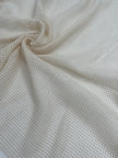 Mesh Cotton Soft Organic Fabric, Ecru White .