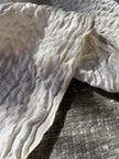 Beige Striped- Black Striped- Brown Striped Neutral Organic Cotton Fabric.
