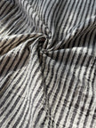 Beige Striped- Black Striped- Brown Striped Neutral Organic Cotton Fabric.