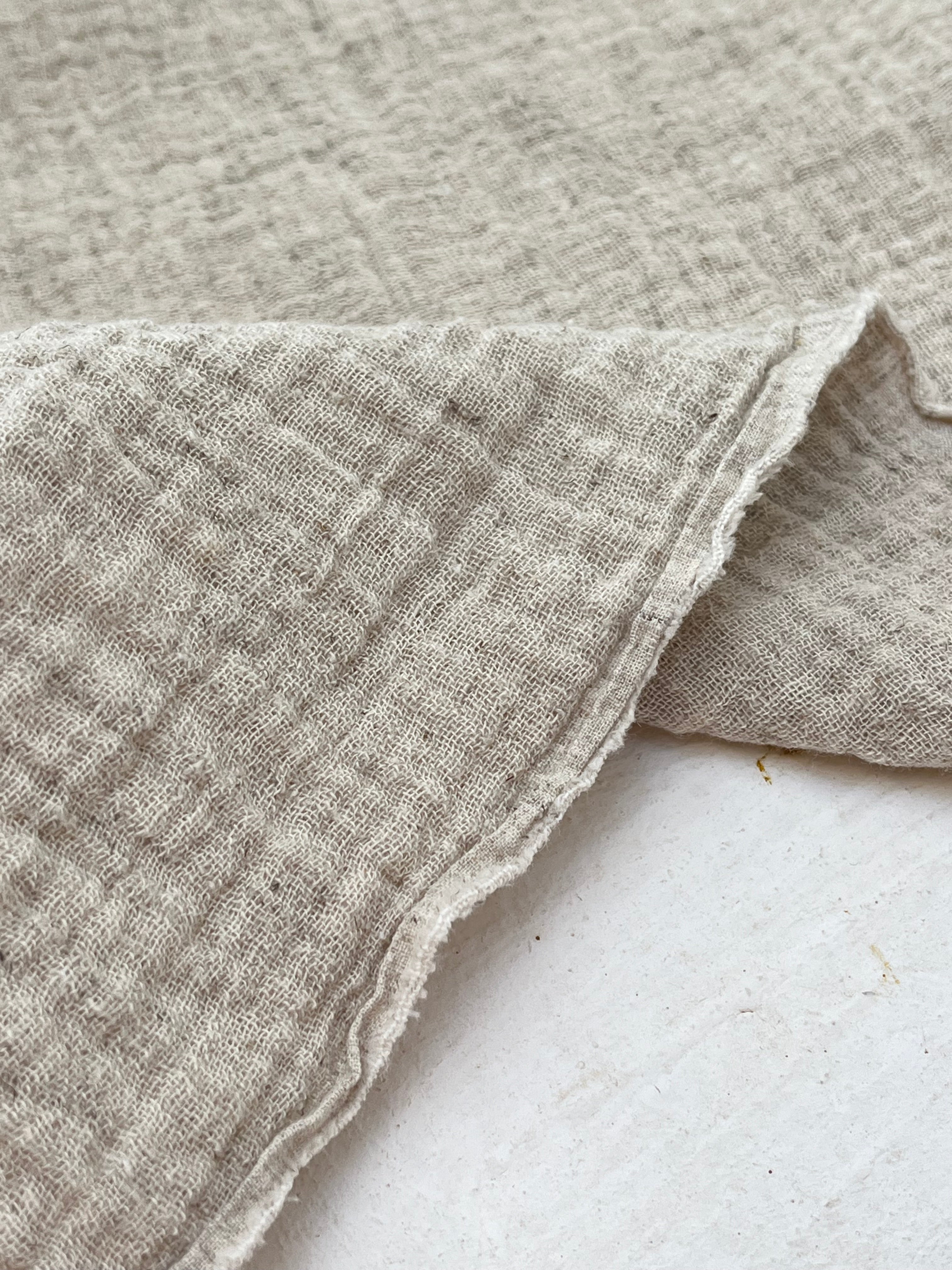 Keten Yarı Şeffaf Açık Dokuma Muslin Kumaş. - Organik Muslin Kumaş - Bebek Pamuklu Muslin - Metre ile 2 Katlı Tül Kumaş, 150 CM GENİŞLİK. Yenidoğan Battaniyesi.