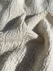 Tissu en mousseline extra froissé et doux par cour - Tissu en mousseline biologique - Mousseline de coton pour bébé - Tissu de gaze 2 couches au mètre, 150 CM DE LARGEUR. Couverture nouveau-né.