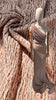 Brown Linen Fabric By The Yard Textured Handloom Semi-Sheer Natural Fabrics.