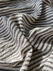 Beige Striped- Black Striped- Brown Striped Neutral Organic Cotton Fabric.