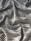 Beige Striped- Black Striped- Brown Striped Neutral Organic Cotton Fabric.