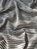 Beige Striped- Black Striped- Brown Striped Neutral Organic Cotton Fabric.