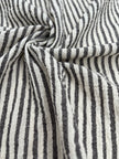 Beige Striped- Black Striped- Brown Striped Neutral Organic Cotton Fabric.