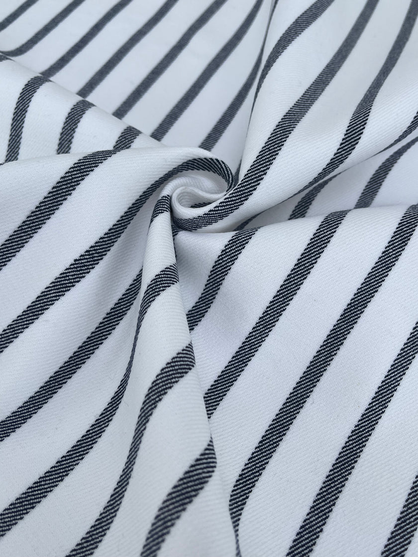 Ağır Ağırlıklı Yumuşatılmış Pamuklu Kumaş Metre Başına 400/m2 - Döşemelik Çizgili Fransız Stili - Doğal Döşemelik Kumaşlar. %100 Pamuk - 150 cm Genişlik