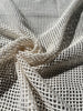 Mesh Cotton Soft Organic Fabric, Ecru White .