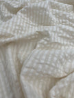 Beige Striped- Black Striped- Brown Striped Neutral Organic Cotton Fabric.