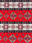 Ağır Gramajlı Kalın Jakarlı Pamuklu Kumaş Metre Başına 400/m2 - Döşemelik Geleneksel Anadolu Etnik Desenli - Döşemelik Kumaşlar. %70 Pamuk %30 Polyester - 140 cm Genişlik. Kilim Dokuma.